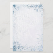 Elegant Blue Vintage Wedding Briefpapier (Voorkant / Achterkant)