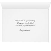 Elegant Blue Violets Wedding Gefeliciteerd (Binenzijde Horizontaal (Onderkant))