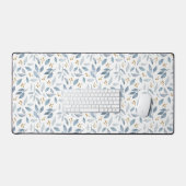 Elegant Blue Watercolor Botanical Pattern (Clavier et souris)