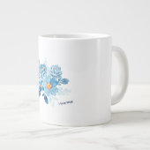 Elegant Blue Watercolor Floral Specialist Mug Extra Grote Beker (Voorkant rechts)