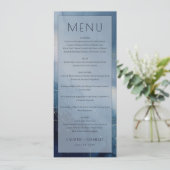 Elegant Blue Watercolor Menu (Debout devant)