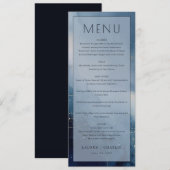 Elegant Blue Watercolor Menu (Devant / Derrière)
