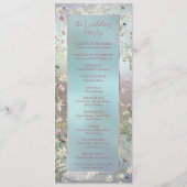 Elegant Blue Waterverf Floral Flat Programma (Achterkant)
