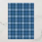 Elegant Blue Waterverf Tree kerstfeest Folie Uitnodiging (Achterkant)