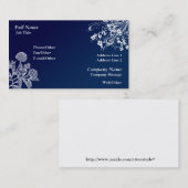 Elegant Blue, White Swirl Business Card Template Visitekaartje (Voorkant / Achterkant)