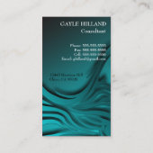 Elegant Blue Zebra Print Visitekaartje (Achterkant)