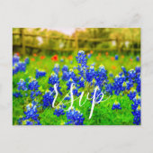 Elegant Bluebonnets Spring Wedding RSVP Enclosure Uitnodiging Briefkaart (Voorkant)