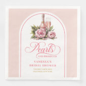 Elegant Blush and Gold Pearls Shower Napkins Servet (Voorkant)