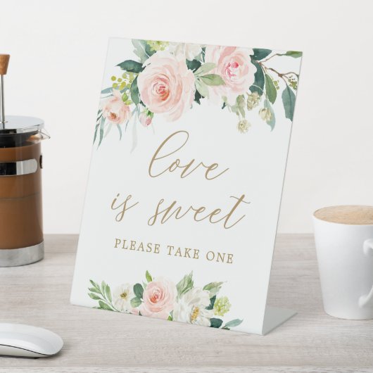 Élégant Blush Aquarelle L'amour est doux signe (In SItu)