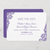 Elegant Blush Bloemen Goud Lijst Save The Date (Voorkant / Achterkant)