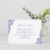 Elegant Blush Bloemen Goud Lijst Save The Date (Staand voorkant)