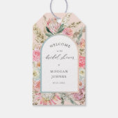 Elegant Blush Bohemian Floral Vrijgezellenfeest Cadeaulabel (Voorkant)
