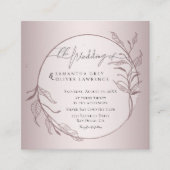 Elegant Blush Botanical Wedding Invitation Card (Devant)