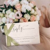 Élégant Blush Calligraphy Ampersand Invité RSVP