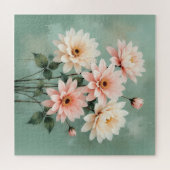 Elegant Blush Chrysanthemum Art Legpuzzel (Horizontaal)