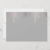 Elégant Blush Confetti Motif de pluie Carte pour n (Dos)