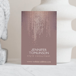 Elegant Blush Confetti regenpatroon Visitekaartje