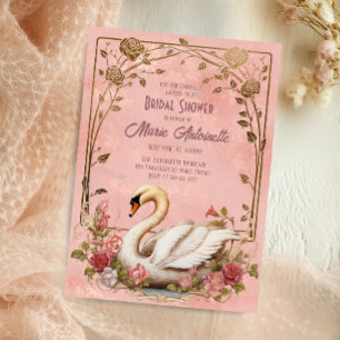 Elegant Blush Damask Rococo Vrijgezellenfeest Kaart