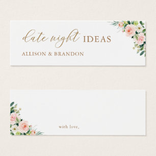 Elégant Blush Date Night Ideas Carte Wedding showe