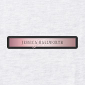 Elegant Blush Faux Roos Gold | Naam en Initiaal Labels (Design 1)