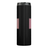 Elegant Blush Faux Roos Gold | Naam en Initiaal Thermosbeker (Achterkant)