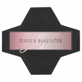 Elegant Blush Faux Roos Gold | Naam en Initiaal Voetbal (Enkel)