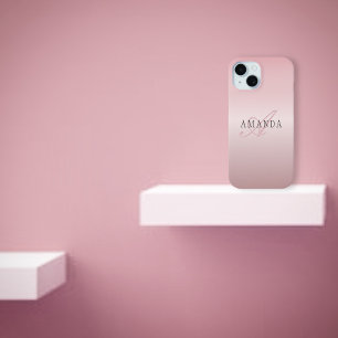 Elegant Blush Faux Roos Gold   Naam en monogram