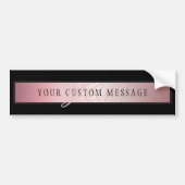 Elegant Blush Faux Roos Gold | Uw bericht Bumpersticker (Voorkant)