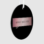 Elégant Blush Faux Rose Gold | Nom et initiales (devant)