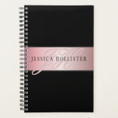 Elégant Blush Faux Rose Gold | Nom et initiales (Devant)