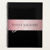 Elégant Blush Faux Rose Gold | Nom et initiales (Devant)