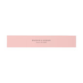Elegant Blush Floral | Aangepaste bruiloft Uitnodigingen Wikkel (Vlak)