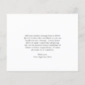 Élégant Blush Floral Budget Mariage Carte de remer (Dos)