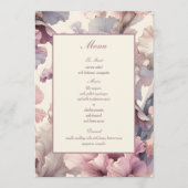 Elégant Blush Floral Chic Menu Mariage élégant (Devant)