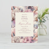 Elegant Blush Floral Classic Formal Vrijgezellenfe Kaart (Staand voorkant)