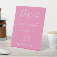 Elegant Blush Floral Dessert Bar Sign