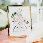 Élégant Blush Floral Fête des mariées Favoriser Si<br><div class="desc">Ce magnifique design présente un bouquet de belles fleurs blush enveloppé autour d'une élégante robe de mariée et d'une police de caractères moderne (couleur modifiable). Voir la collection entière pour plus d'articles correspondants ! Regardez notre vidéo sur "Comment modifier dans Zazzle" à YouTube.com/CreativeUnionDesign</div>