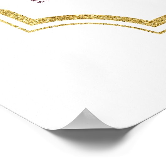 Elegant Blush Floral Gold Lijst Seating Chart Poster (Hoek)