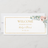 Elegant Blush Floral Hanging Seating Chart Header (Voorkant)