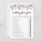 Elégant Blush Floral Mariage Chaussure Carte de je (Devant)