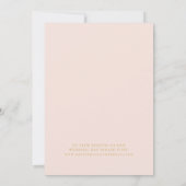 Élégant Blush Floral Pastel Elopement Faire-part (Dos)