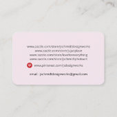 Elegant Blush Floral Professional Visitekaartje (Achterkant)