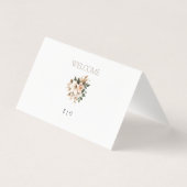 Elegant Blush Floral Table Number Place Card (Back)