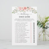 Elegant blush floral The bruiloft shoe game (Staand voorkant)