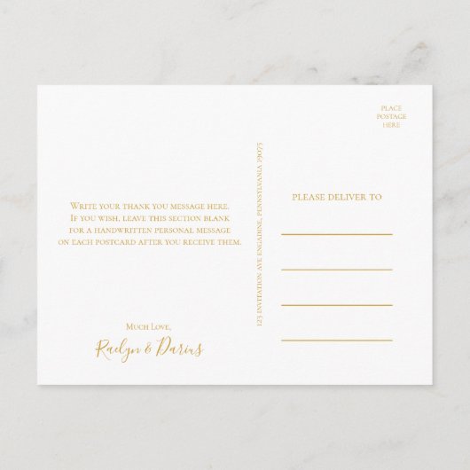 Elegant Blush Floral | Weddenschap Hartelijk dank Briefkaart (Achterkant)