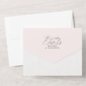 Elegant Blush Floral Wedding All In One Uitnodiging (Achterkant)