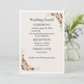 Elegant Blush Floral Wedding Invitation (Debout devant)