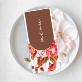 Elegant Blush Floral Wedding Menu Card