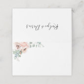 Elegant Blush Floral | Zwart Lijst gevouwen plaats (Buitenkant ongevouwen)