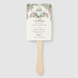 Elegant Blush Garden Wedding Program Handwaaier